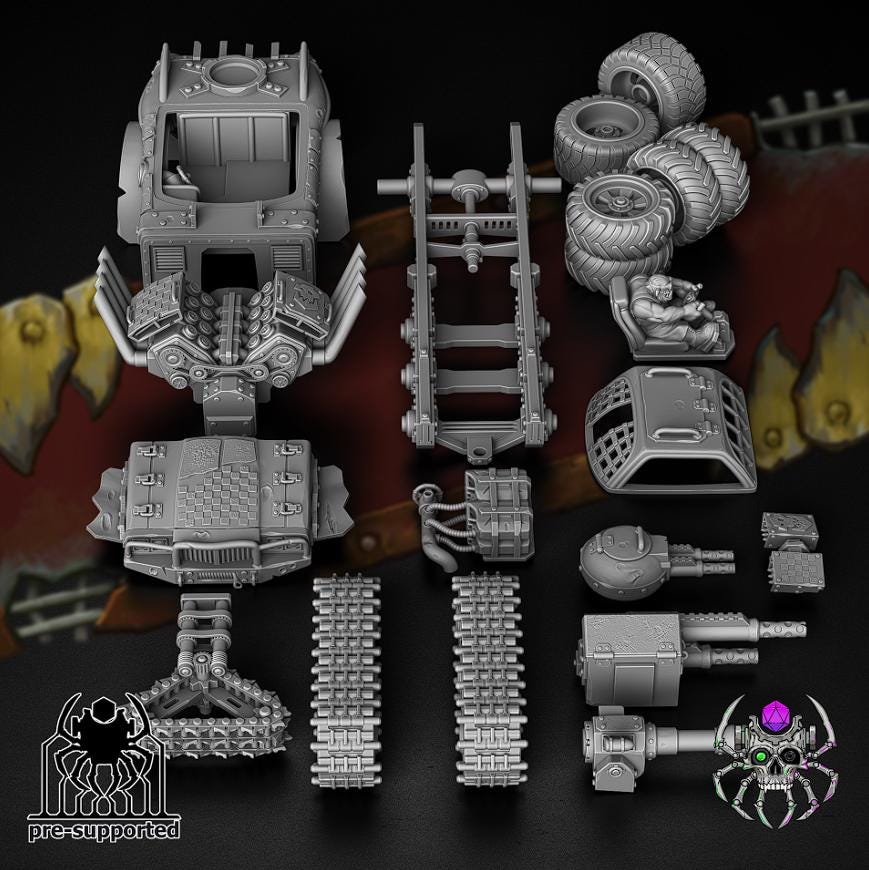 Mad Scrap Truck | Tabletop | Minifigure | Wargaming | Tabletop | Minifigure | 28mm scale | 32mm scale