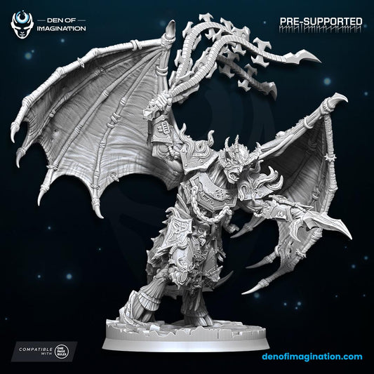 Chaos - Demonic Prince of Excess | Den of Imagination | Minifigure | Wargaming | Tabletop | Grimdark compatible | One Page Rules compatible