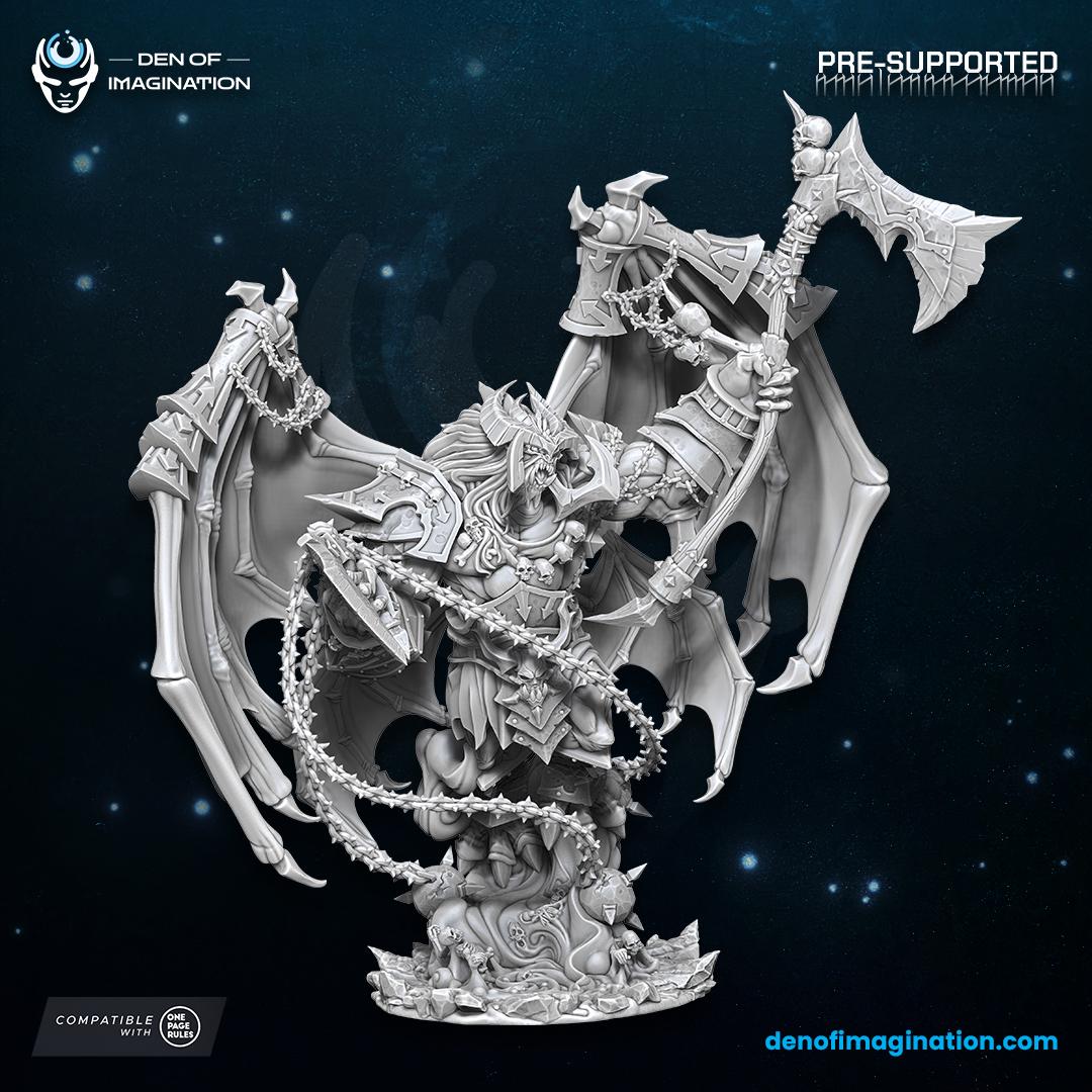 Chaos - Abyssal Lord | Den of Imagination | Minifigure | Wargaming | Tabletop | Grimdark compatible | One Page Rules compatible
