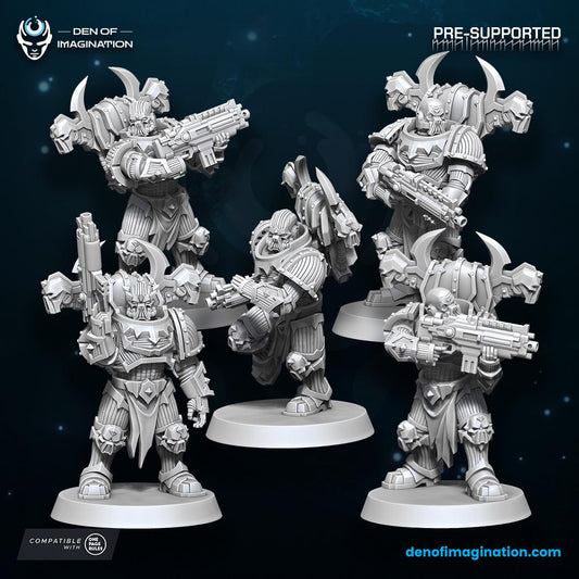 Chaos - Void Blessed New Sons | Den of Imagination | Minifigure | Wargaming | Tabletop | Grimdark compatible | One Page Rules compatible