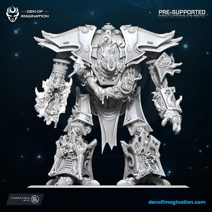 Chaos - Infernal Mech | Den of Imagination | Minifigure | Wargaming | Tabletop | Grimdark compatible | One Page Rules compatible