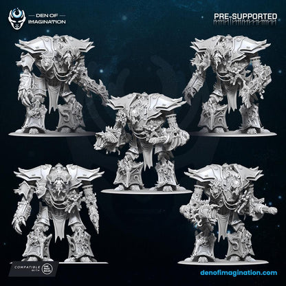 Chaos - Infernal Mech | Den of Imagination | Minifigure | Wargaming | Tabletop | Grimdark compatible | One Page Rules compatible