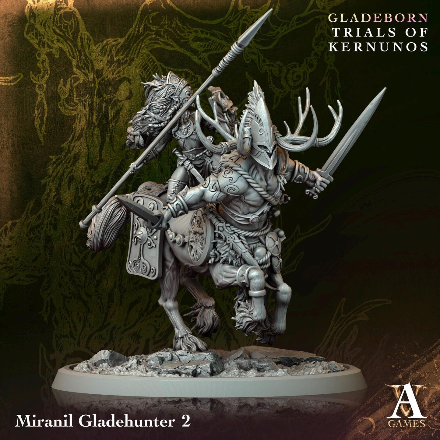 Archvillain Games : Miranil Gladehunter - Trials of Kernunos | Tabletop Games 28 - 32 mm | Dungeons and Dragons | D&D | Wargame | RPG