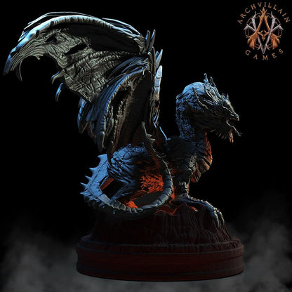 Archvillain Games : Lava Dragon | Tabletop Games 28 - 32 mm | Dungeons and Dragons | D&D | RPG | One Page Rules compatible