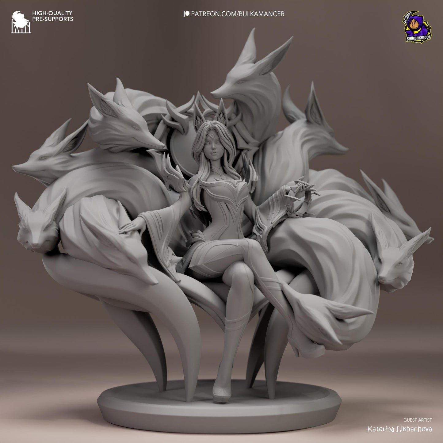 Legendary Kitsune | Fantasy | Statue | D&D | RPG | Diorama