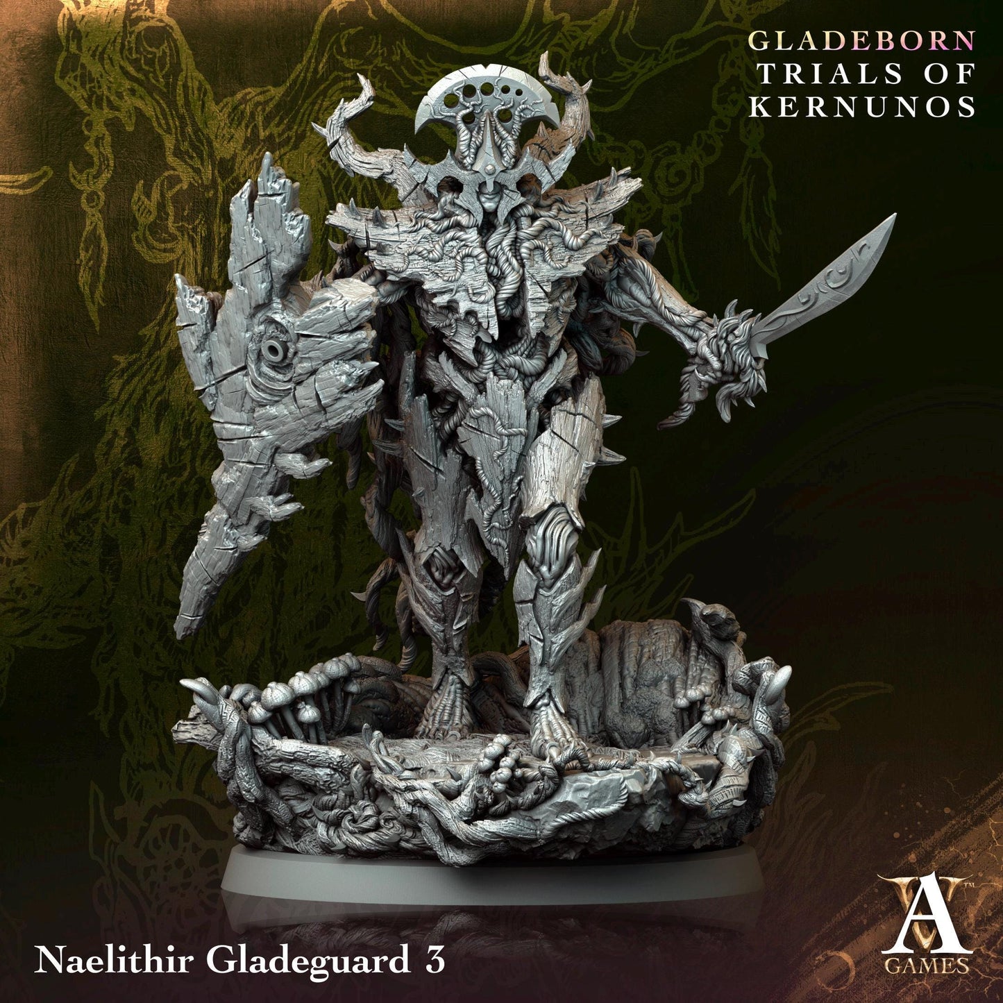 Archvillain Games : Naelithir Gladeguard - Trials of Kernunos | Tabletop Games 28 - 32 mm | Dungeons and Dragons | D&D | Wargame | RPG