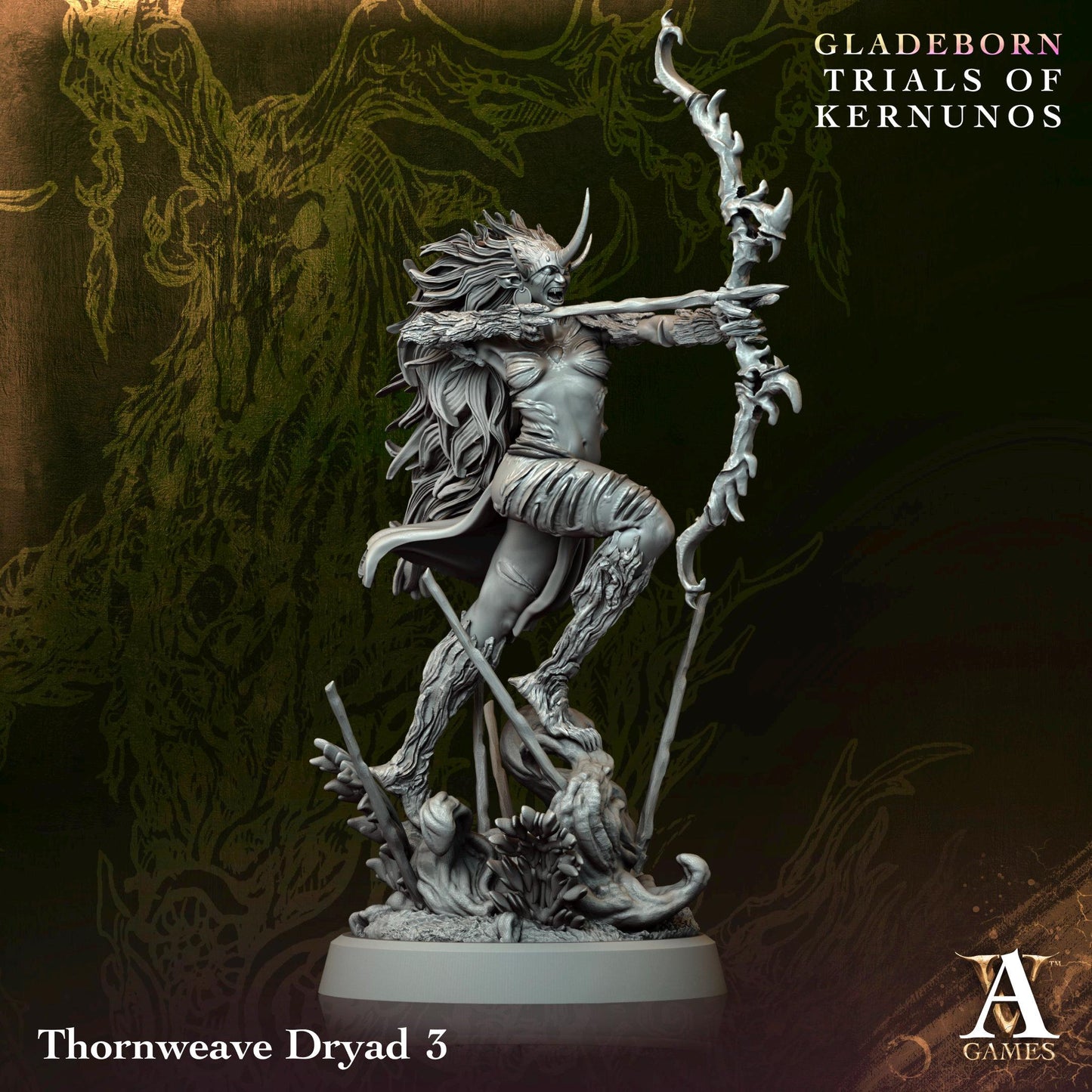 Archvillain Games : Thornweave Dryad - Trials of Kernunos | Tabletop Games 28 - 32 mm | Dungeons and Dragons | D&D | Wargame | RPG