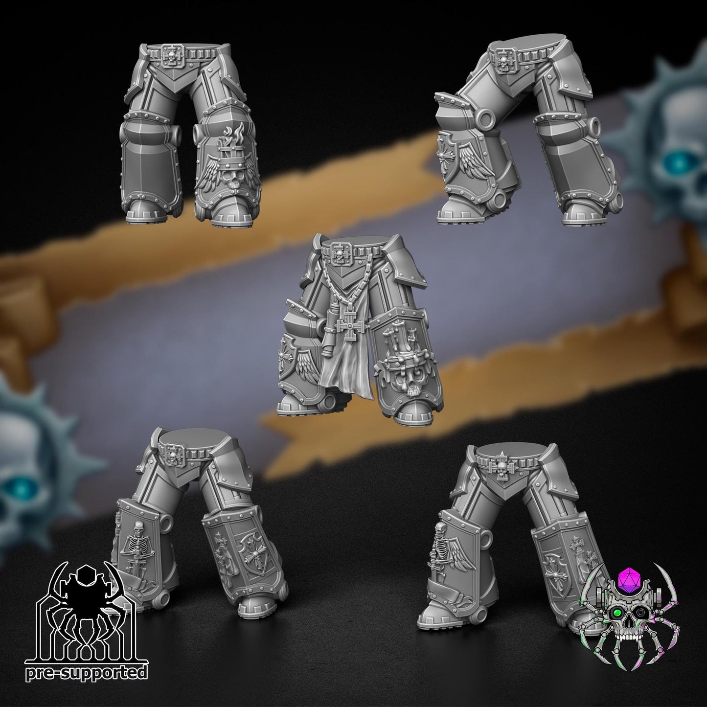 Demon Hunters Heavy Armor Squad | EightLegsMiniatures | Wargaming | Tabletop | Minifigure |28mm scale| 32mm scale | Grimdark compatible