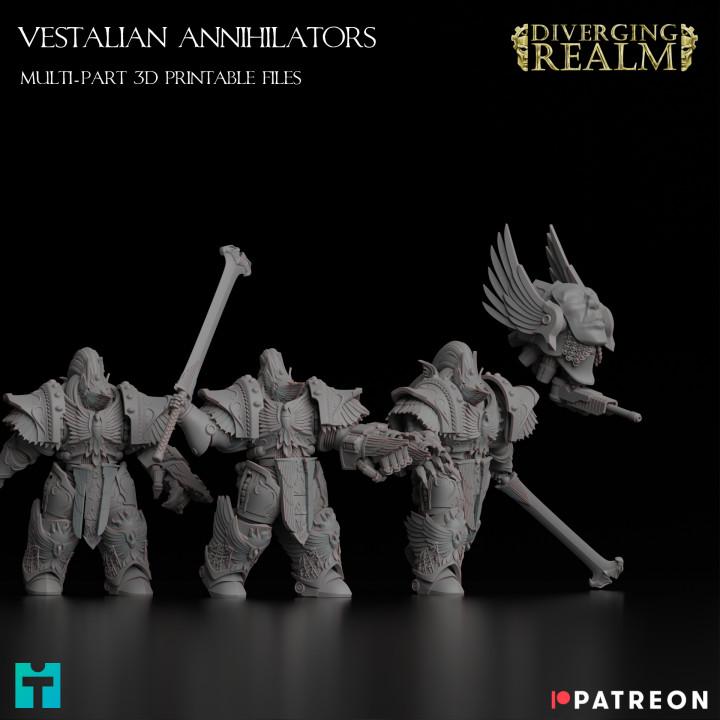 Vestalian Annihilators | Minifigure | Wargaming | Tabletop | 28mm scale | 32mm scale | Grimdark compatible