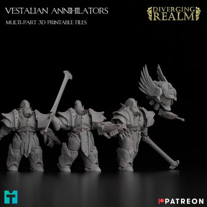 Vestalian Annihilators | Minifigure | Wargaming | Tabletop | 28mm scale | 32mm scale | Grimdark compatible