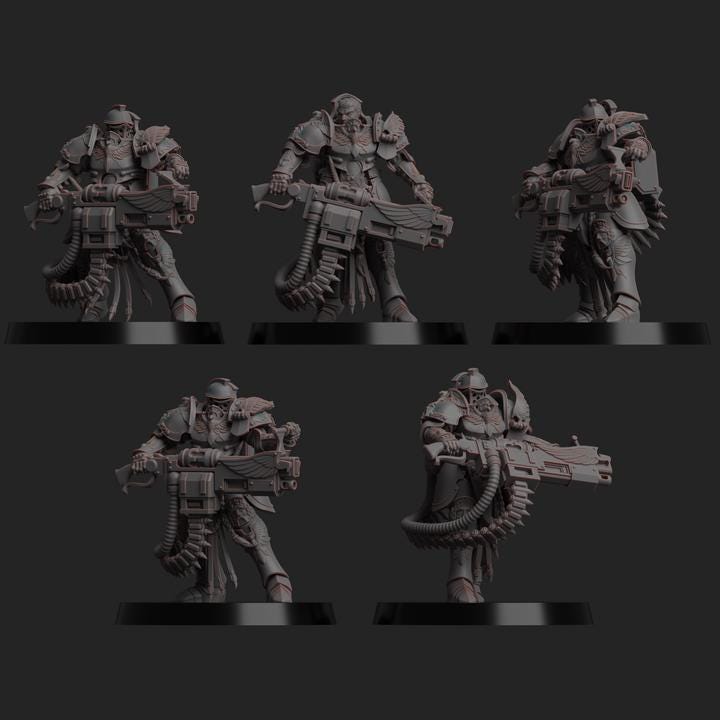 Vestalian Annihilators | Minifigure | Wargaming | Tabletop | 28mm scale | 32mm scale | Grimdark compatible