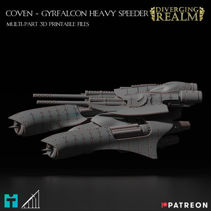 Gyrfalcon Heavy Speeder | Minifigure | Wargaming | Tabletop | 28mm scale | 32mm scale | Grimdark compatible