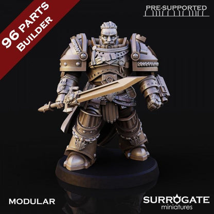 Silver Paladins Assault Squad | Surrogate Miniatures | Tabletop | Minifigure | Wargaming | Tabletop | Grimdark compatible