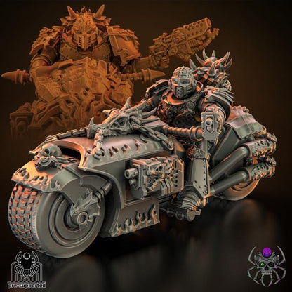 Flame Lizards Bikers | EightLegsMiniatures | Grimdark Compatible | Tabletop | Minifigure | Wargaming | Tabletop | Minifigure