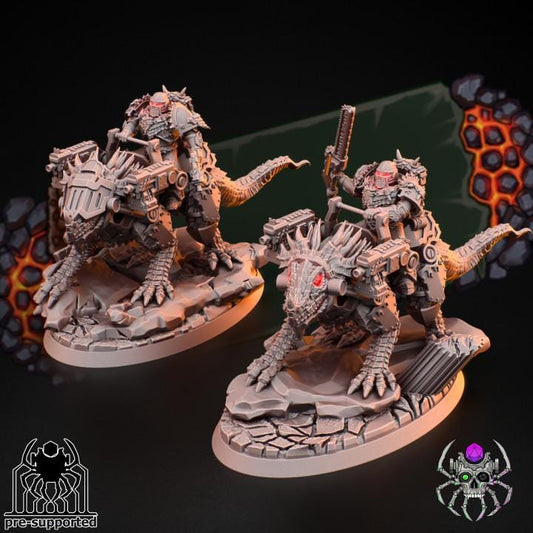 Flame Lizards Dragon Riders Squad | EightLegsMiniatures | Grimdark Compatible | Tabletop | Minifigure | Wargaming | Tabletop | Minifigure