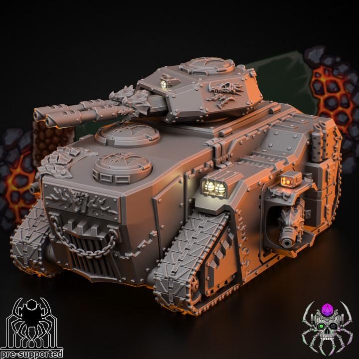 Flame Lizards APC | EightLegsMiniatures | Grimdark Compatible | Tabletop | Minifigure | Wargaming | Tabletop | Minifigure