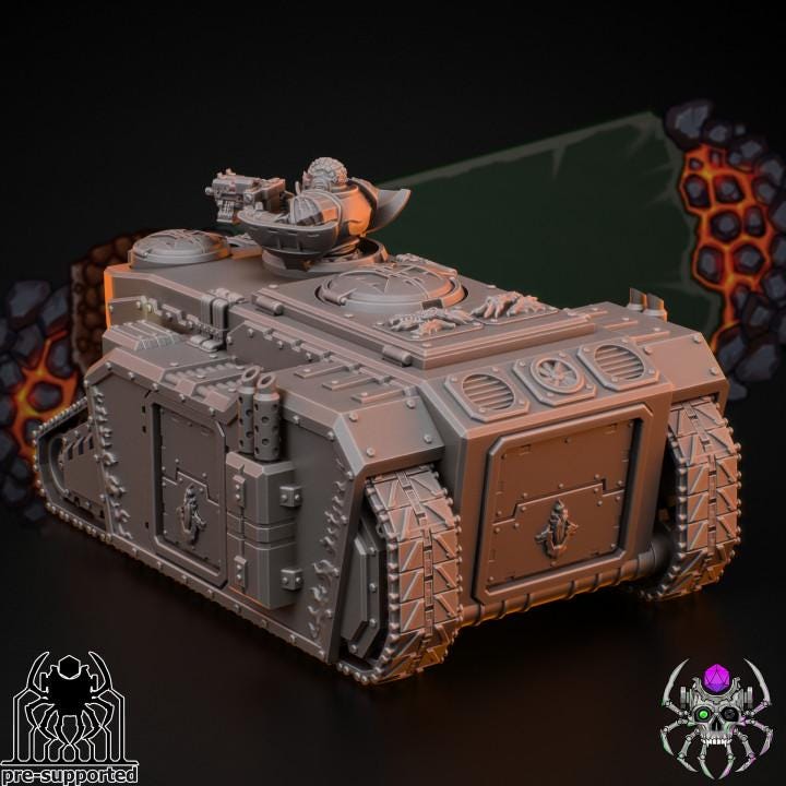 Flame Lizards APC | EightLegsMiniatures | Grimdark Compatible | Tabletop | Minifigure | Wargaming | Tabletop | Minifigure