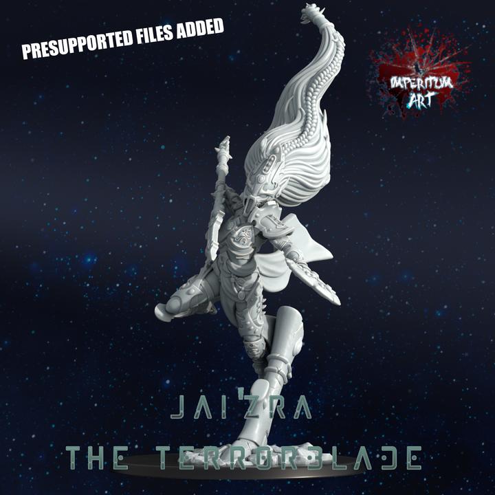 Jai'Zra The Terrorblade | Grimdark Compatible | Tabletop | Minifigure | Wargaming | Tabletop | Minifigure