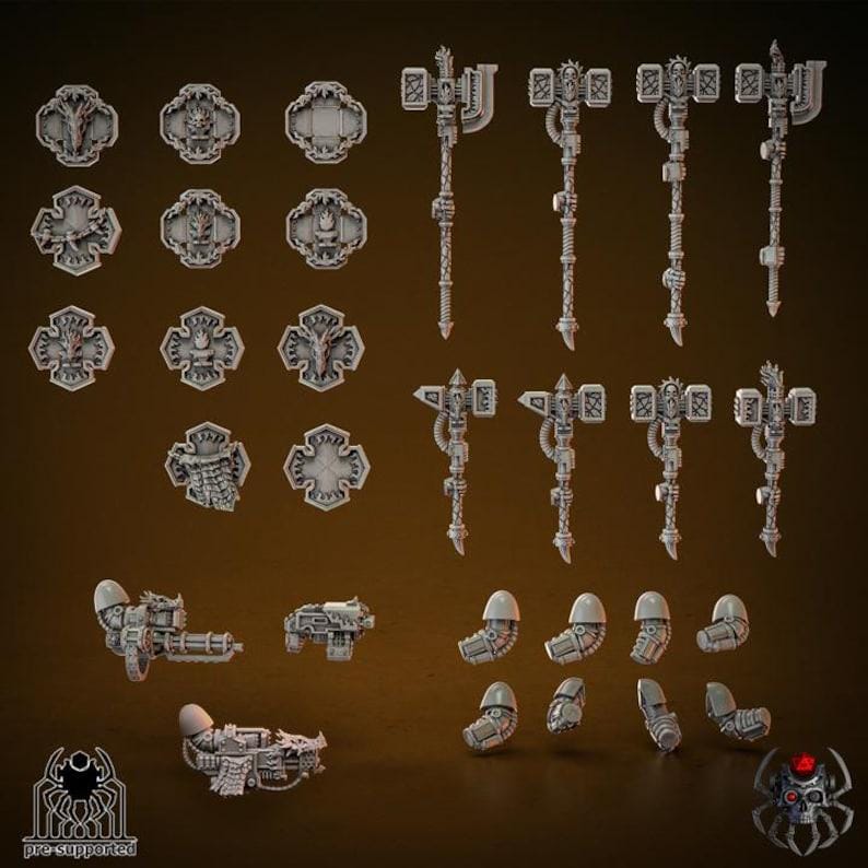 Heavy Armor Flame Lizards Squad | EightLegsMiniatures | Wargaming | Tabletop | Minifigure |28mm scale| 32mm scale | Grimdark compatible