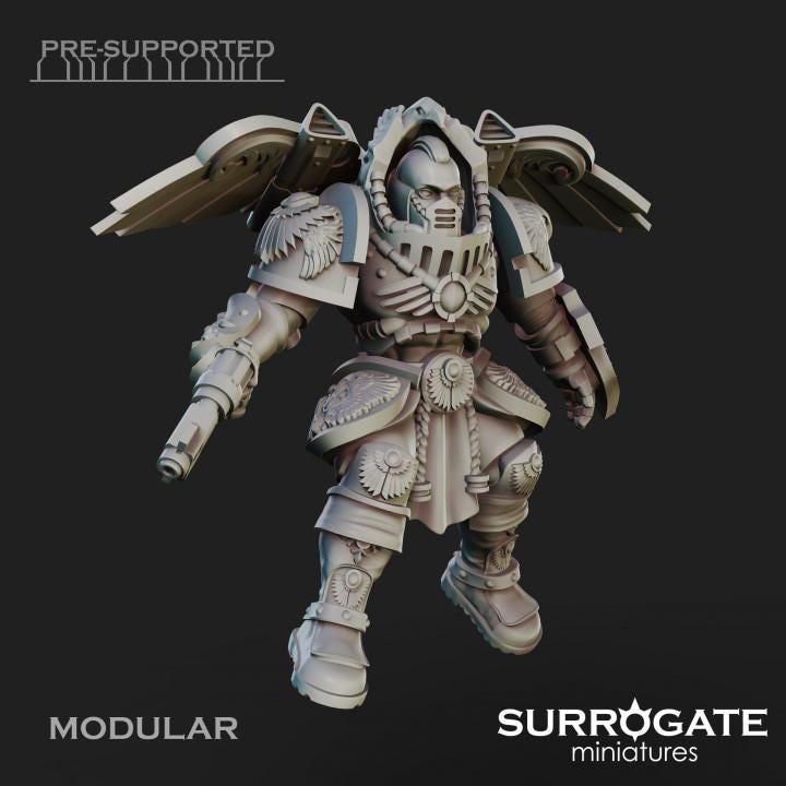 Praetorian Alatus Squad | Surrogate Miniatures | Wargaming | Tabletop | Minifigure |28mm scale| 32mm scale | Grimdark compatible
