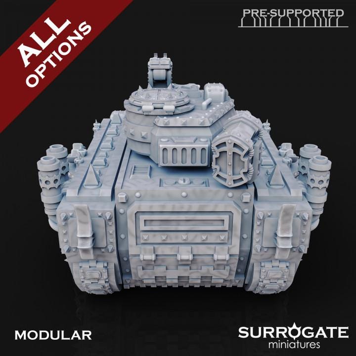 Midnight Chariot Tank | Surrogate Miniatures | Wargaming | Tabletop | Minifigure |28mm scale| 32mm scale | Grimdark compatible