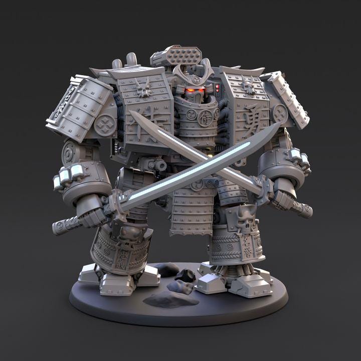 Samurai Behemoth Assault Armour | Tabletop | Minifigure | Wargaming | Tabletop | Minifigure | Grimdark compatible