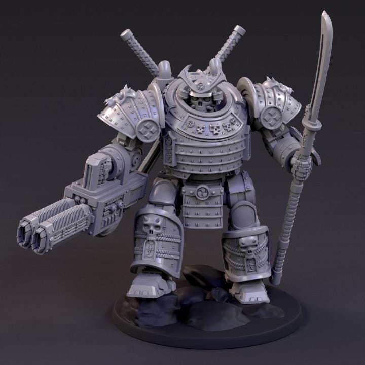 Eternus Samurai Armor | Tabletop | Minifigure | Wargaming | Tabletop | Minifigure | Grimdark compatible