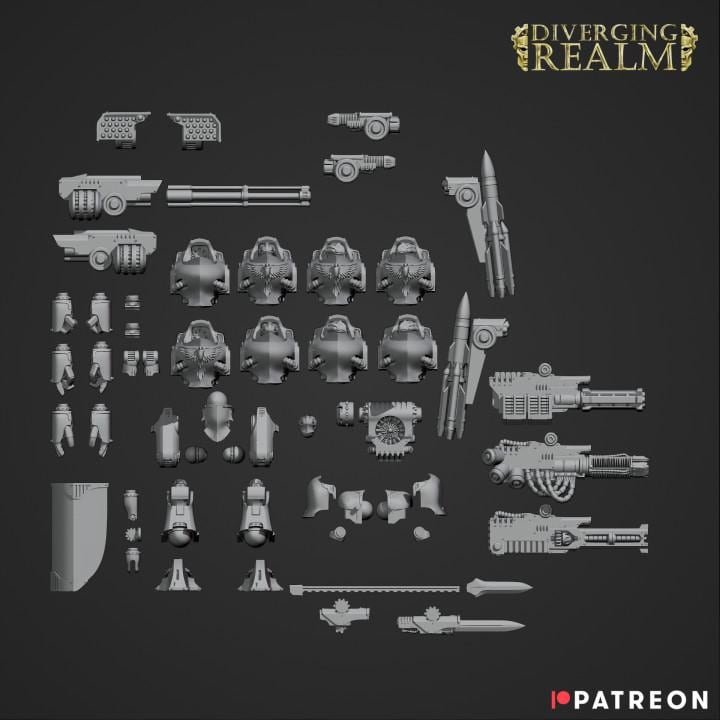 Scions and Artificer Courts - Heracles Class | Diverging Realm | Minifigure | Wargaming | Tabletop | Minifigure | 28mm scale | 32mm scale