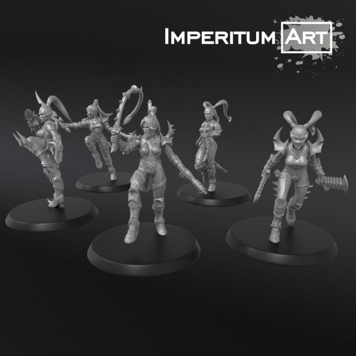 Dark Elves - Gladiators | Imperitum Art | Wargaming | Tabletop | Minifigure |28mm scale| 32mm scale | Grimdark compatible