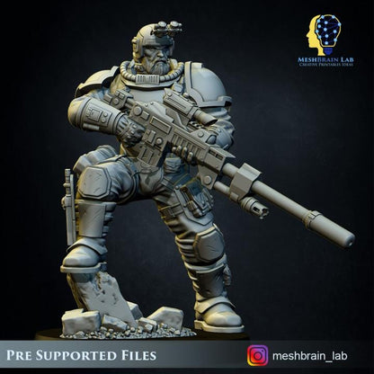 Imperial Marine Scout squad | Meshbrain Lab | Wargaming | Tabletop | Minifigure |28mm scale| 32mm scale | Grimdark compatible