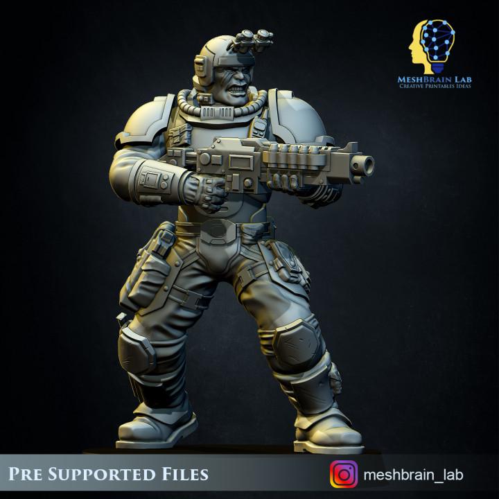 Imperial Marine Scout squad | Meshbrain Lab | Wargaming | Tabletop | Minifigure |28mm scale| 32mm scale | Grimdark compatible