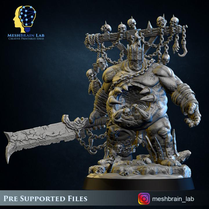 The Executioner from Hell | Meshbrain Lab | Wargaming | Tabletop | Minifigure | 28mm scale | 32mm scale | Grimdark compatible