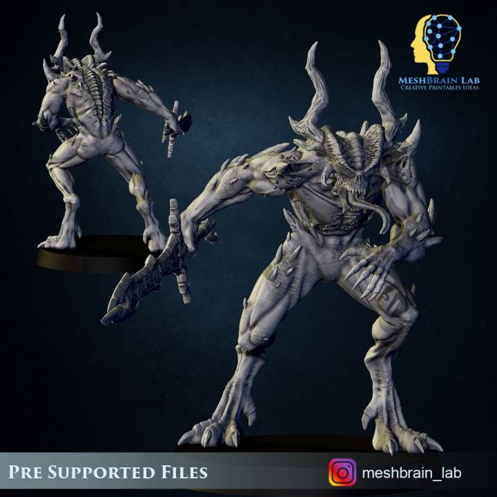 Chaos Wrap Demons Squad | Meshbrain Lab | Wargaming | Tabletop | Minifigure | 28mm scale | 32mm scale | Grimdark compatible