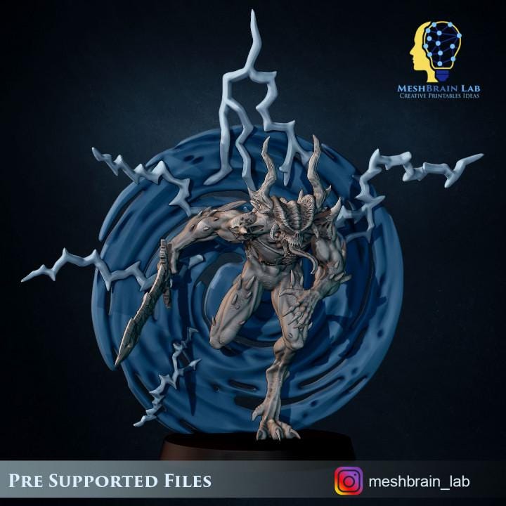 Chaos Wrap Demons Squad | Meshbrain Lab | Wargaming | Tabletop | Minifigure | 28mm scale | 32mm scale | Grimdark compatible