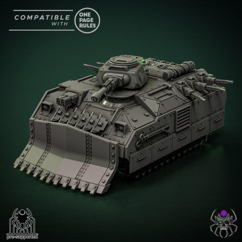 Minotaur infantry support vehicle | EightLegs Miniatures | Wargaming | Tabletop | Minifigure |28mm scale| 32mm scale | Grimdark compatible