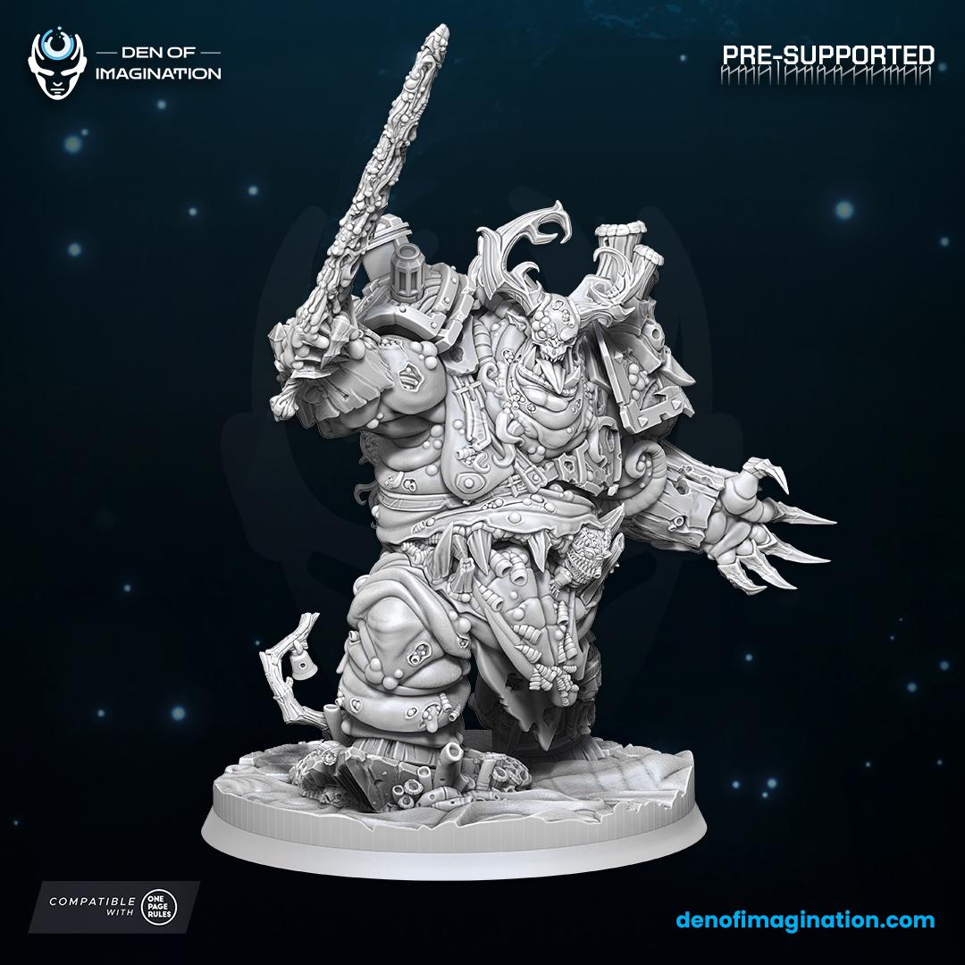 Plague Father Herald of Morbeth | Den of Imagination | Minifigure | Wargaming | Tabletop | Grimdark compatible | One Page Rules compatible