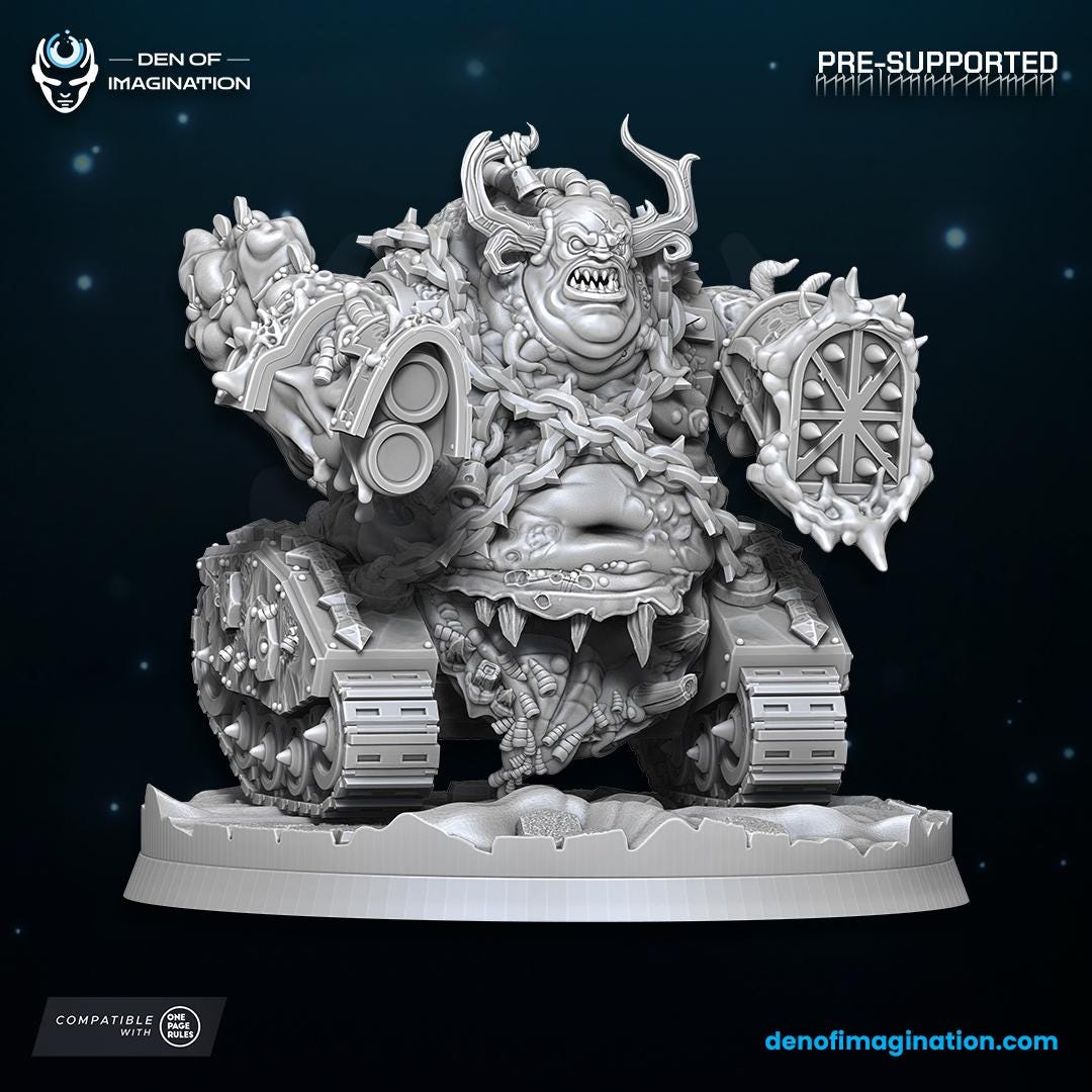 Chaos - Plague Grinder | Den of Imagination | Minifigure | Wargaming | Tabletop | Grimdark compatible | One Page Rules compatible