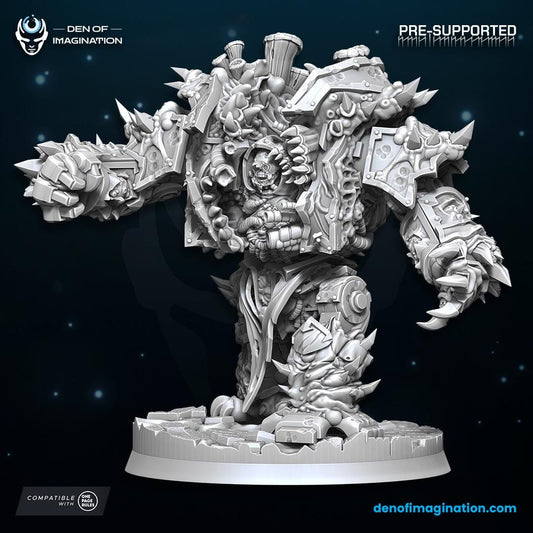 Chaos - Plague Juggernaut | Den of Imagination | Minifigure | Wargaming | Tabletop | Grimdark compatible | One Page Rules compatible