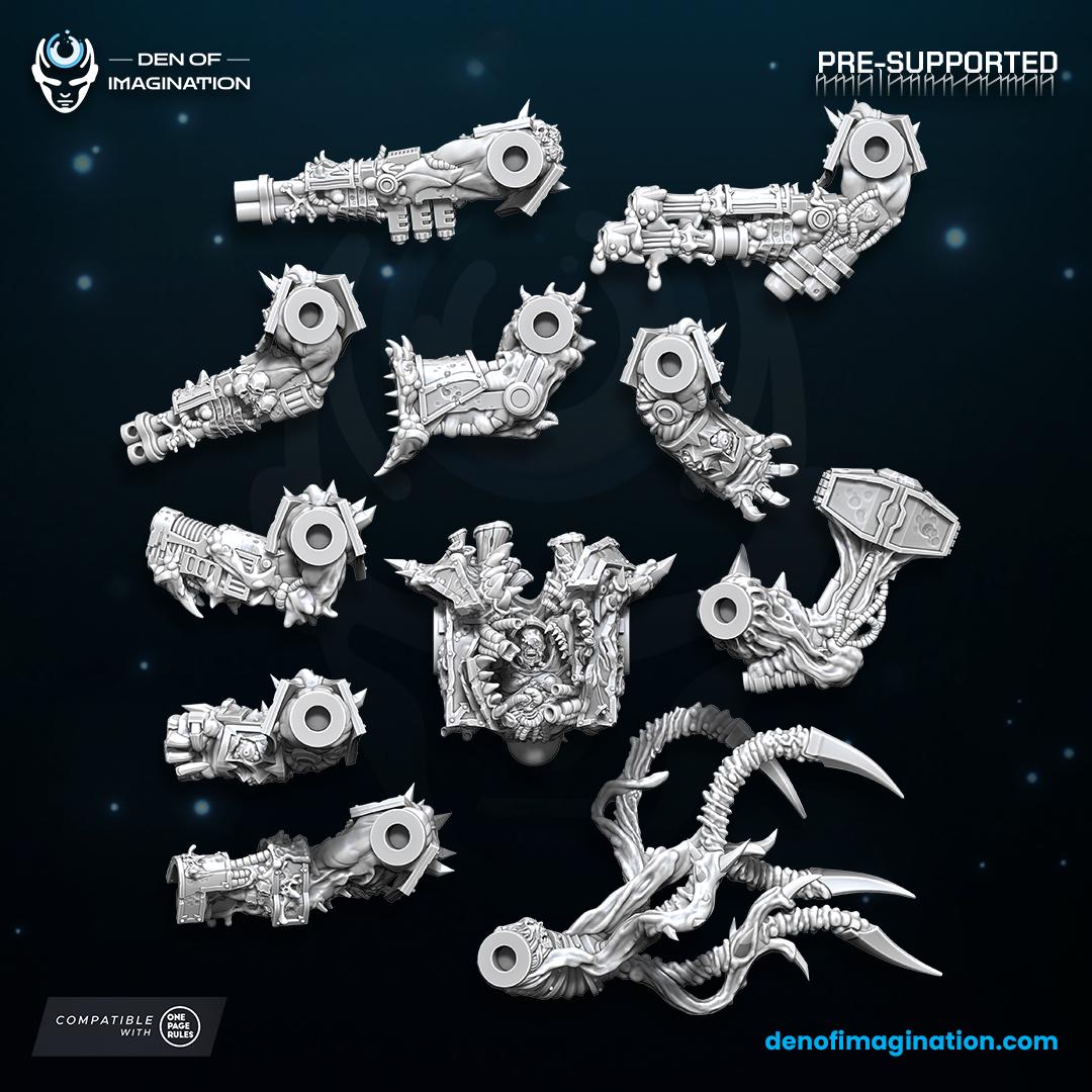 Chaos - Plague Juggernaut | Den of Imagination | Minifigure | Wargaming | Tabletop | Grimdark compatible | One Page Rules compatible