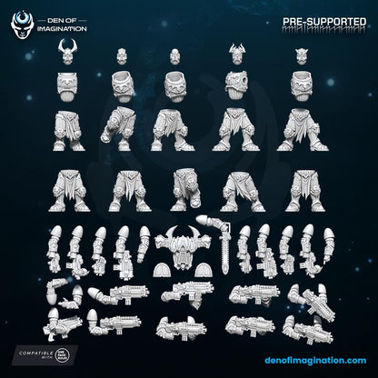 Chaos - Void Blessed New Sons | Den of Imagination | Minifigure | Wargaming | Tabletop | Grimdark compatible | One Page Rules compatible