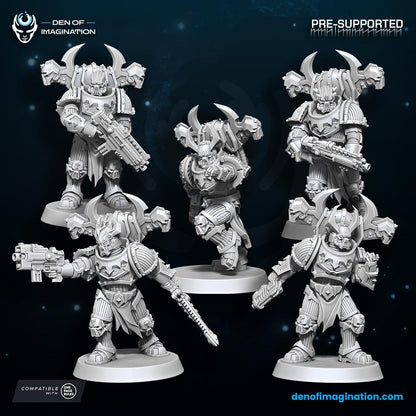 Chaos - Void Blessed New Sons | Den of Imagination | Minifigure | Wargaming | Tabletop | Grimdark compatible | One Page Rules compatible