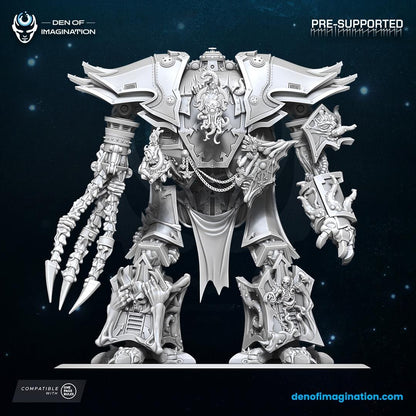 Chaos - Infernal Mech | Den of Imagination | Minifigure | Wargaming | Tabletop | Grimdark compatible | One Page Rules compatible