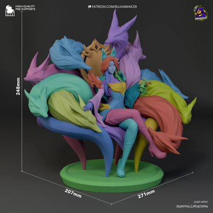 Legendary Kitsune | Fantasy | Statue | D&D | RPG | Diorama