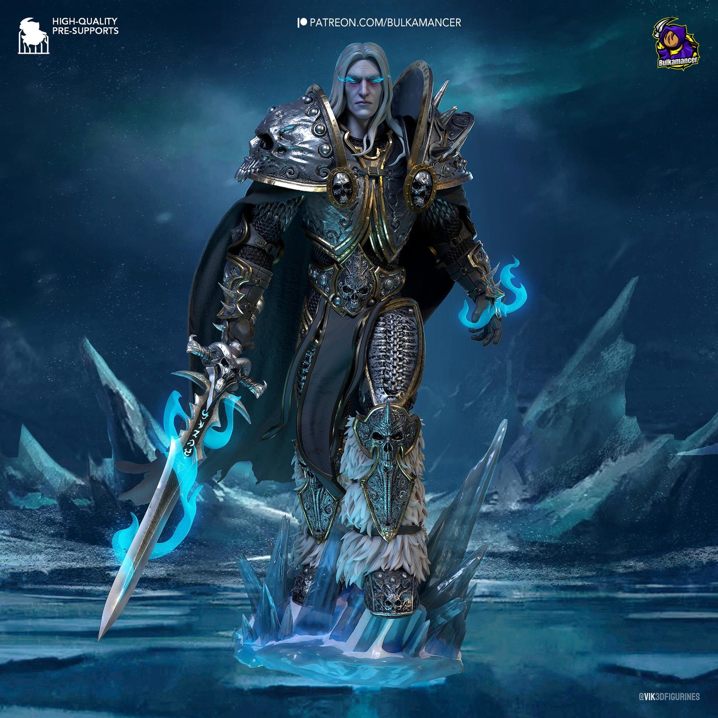 Prince Arthas | Tabletop Games 28 - 32 mm | Dungeons and Dragons | D&D | RPG | Diorama