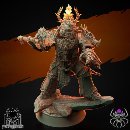 Flame Lizards Relic Keeper | EightLegsMiniatures | Wargaming | Tabletop | Minifigure |28mm scale| 32mm scale | Grimdark compatible