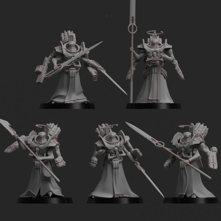 Artificer Courts - War Priests | Wargaming | Tabletop | Minifigure |28mm scale| 32mm scale | Grimdark compatible