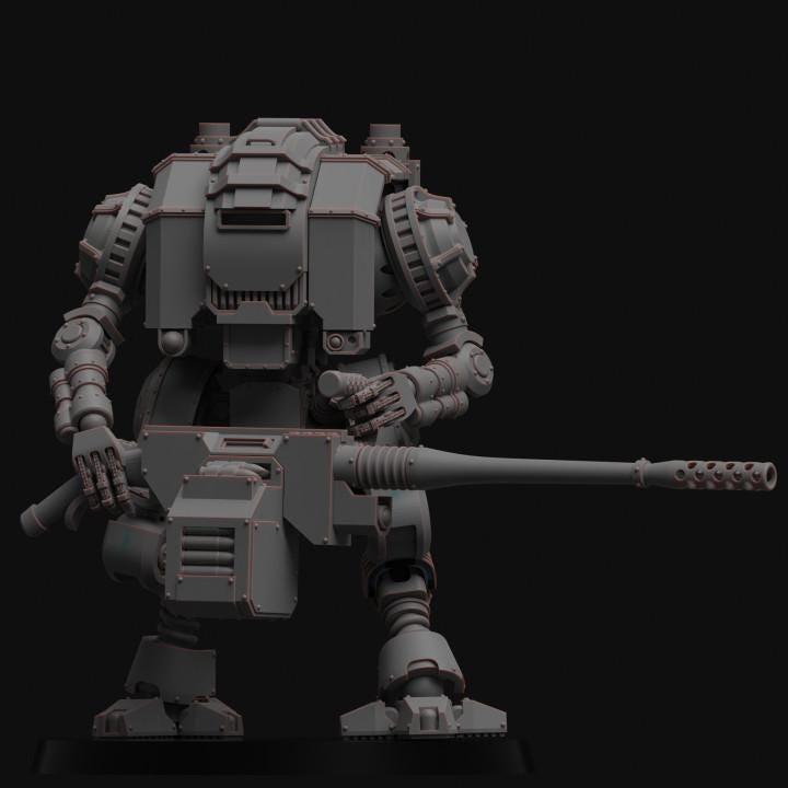 Auxilia - Gawain Heavy Combat Suit | Minifigure | Wargaming | Tabletop | 28mm scale | 32mm scale | Grimdark compatible