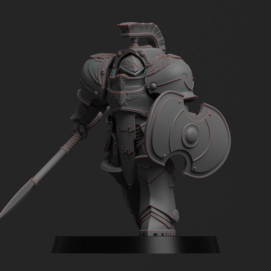 Scions - Bulwark armour | Minifigure | Wargaming | Tabletop | 28mm scale | 32mm scale | Grimdark compatible