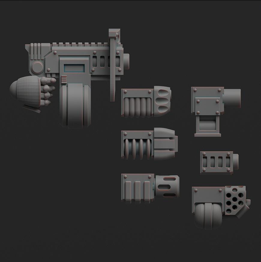 Scions - Bulwark armour | Minifigure | Wargaming | Tabletop | 28mm scale | 32mm scale | Grimdark compatible