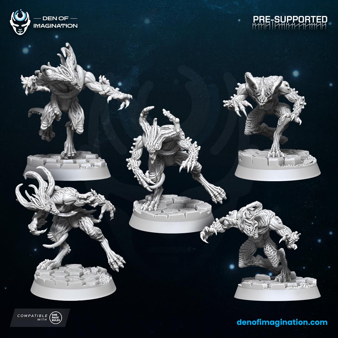 Demons - Void Crawlers | Den of Imagination | Minifigure | Wargaming | Tabletop | Grimdark compatible | One Page Rules compatible